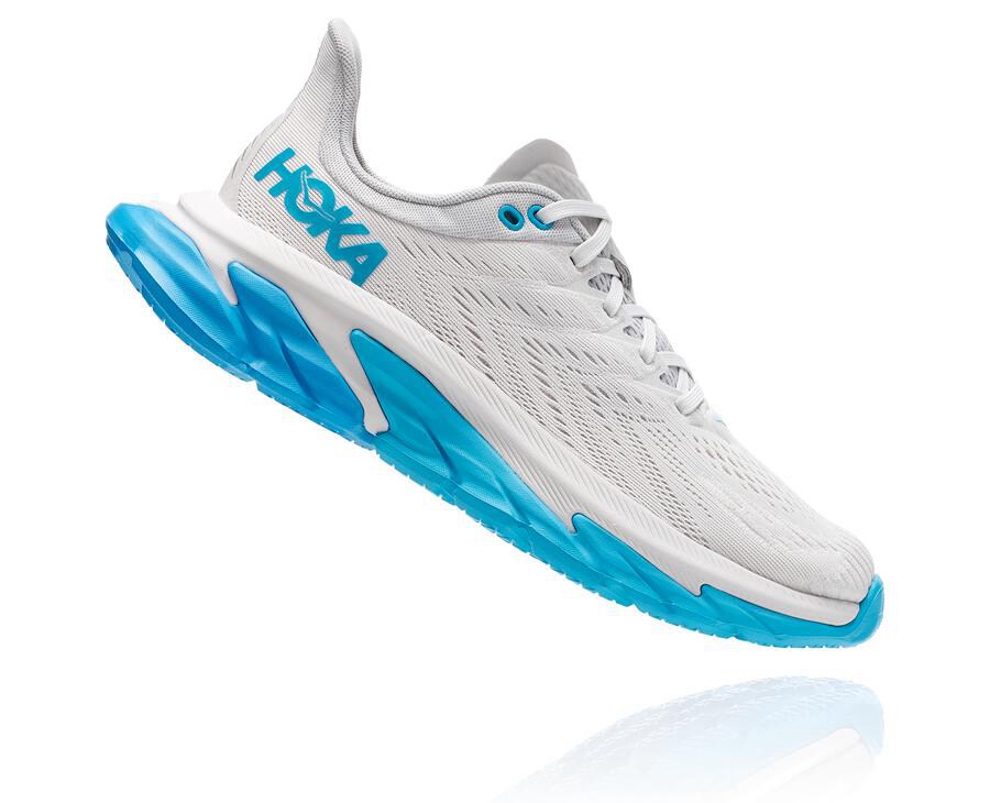 Hoka One One Hardloopschoenen Dames - Clifton Edge - Wit/Blauw - FL5907123